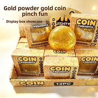 Bonbons de malt dorés en forme de pièce de monnaie, jouet en caoutchouc souple à rebond lent, imitation dollar américain, article anti-stress de haute qualité