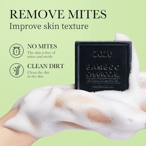 Jabón Acaricida de Carbón de Bambú OEM, Hecho a Mano, 100g, Limpieza Profunda, Elimina Ácaros, Control de Grasa, para Todo Tipo de Piel - Product Image 5