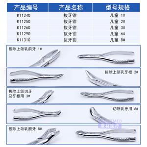 Pinzas de Extracción Dental Jinzhong de Shanghái, Instrumento Quirúrgico Dental Manual para Niños y Adultos, Herramientas para Extracción de Dientes - Product Image 5