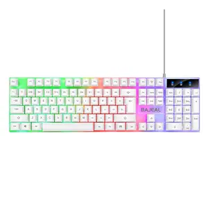 BAJEAL USB K35 wired glowing flash gamer clavier Mechanical feel pc gaming with multiple color LED light backlit keyboard for c