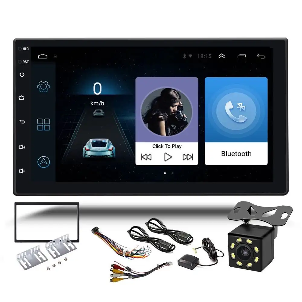 Radio Multimedia con GPS para coche, Radio con reproductor, Android, 2 DIN, 7 pulgadas, navegador, estéreo Universal, con cámara, para Nissan, Peugeot, Toyota