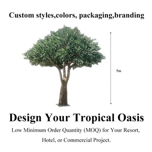 Albero di Ulivo Artificiale Grande 5m, Assemblaggio Modulare, Pianta Finta Realistica per Decorazione di Giardini Esterni e Paesaggi di Hotel - Product Image 4