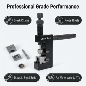 <span class=keywords><strong>Kit</strong></span> d'outils de démontage et de rivetage de chaîne CiHOO pour <span class=keywords><strong>moto</strong></span>, pour chaînes à joints toriques 520/525/530, comprenant coupe-chaîne, riveteuse et outil d'installation, en plastique - Product Image 5