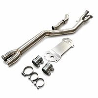 Tuyau d'échappement central simple en acier inoxydable poli/brossé de 1,5 mm d'épaisseur et de 3,5 pouces de longueur égale pour M2 G87/M3 G80/M4 G82 S58