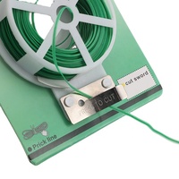 PE 50m * 0.45mm * 2.5mm Réutilisable Jardin Twist Tie Vert Enduit Chaîne Câble Clip Bande Légumes Jardinage Fournitures