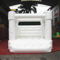 Château gonflable réglable blanc, château gonflable à rebond Transparent, pour mariage commercial