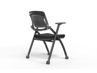 Chaise de formation pliable multifonctionnelle en maille avec tablette d'écriture, idéale pour le bureau, les études, les réunions et l'usage commercial