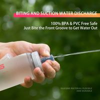 Bouteilles d'eau souples pliables de 350 ml et 500 ml avec large bec verseur, sans BPA, en TPU, pour le sport, la randonnée et l'hydratation