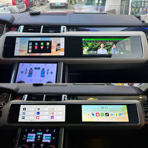 Panel de aire acondicionado con pantalla dual Android de 12.3 pulgadas para radio de coche Land Rover Range Rover Vogue Sport L405 L494 2014-2019 - Product Image 3