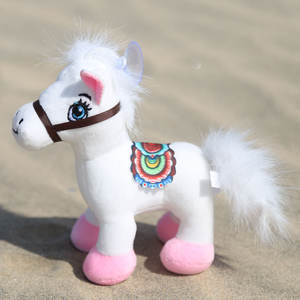 定制白色棕色马娃娃吊坠钥匙扣吉祥物毛绒玩具包吊坠 - Product Image 5