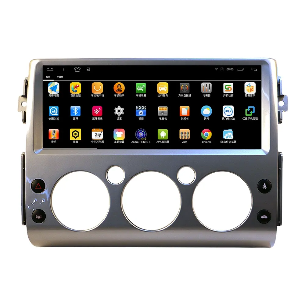 12.3 "Android Full Touch Screen Auto Gps Navigatiesysteem Voor Toyota Fj Cruiser Autoradio Dvd-speler Met Spiegel link Fm Bt