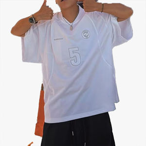 เสื้อยืดแขนสั้นปักลายตัวอักษรฤดูร้อน หมายเลขสั่งทำได้ ผู้ชาย แฟชั่น ทรงหลวม ผ้ามันเงา บาง แห้งเร็ว เสื้อครึ่งแขน - Product Image 4