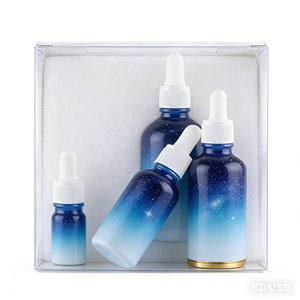 Botellas de Vidrio de Borosilicato Redondas de Varios Tamaños para Aceites Esenciales, Difusor, Crema para el Cuidado de la Piel, Almacenamiento de Líquidos - Product Image 3