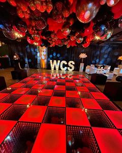 DJ Stage Night Club Pista de baile LED portátil Novela Escenario de boda de vidrio magnético con control DMX blanco cálido para hoteles - Product Image 2