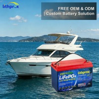 Batterie marine LiFePO4 à décharge profonde 24V 100AH Grade A, directement de l'usine, plus de 6000 cycles, CAN Bus BMS, connecteur Anderson, CE RoHS IP67, OEM ODM