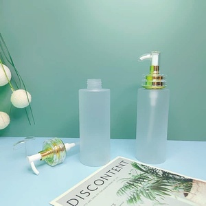 High Quality PET Shampoo Body Wash Lotion <b>Pump</b> <b>Bottle</b> Plastic Round <b>Bottle</b> 200ml 300ml 400ml 500ml for Skin Care with Gold Head - Product Image 3