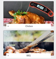 Thermomètre alimentaire pliable, étanche, rétroéclairé, haute qualité, lecture instantanée et précise, thermomètre à viande pour barbecue, OEM ODM
