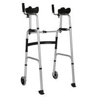 CT8332L Support d'avant-bras marchette en aluminium marchette roulante aide enfants palsie cérébrale cadre debout marchette pliante pour enfant et adulte
