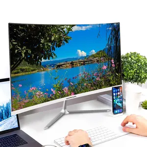 23.6 inç yüksek kaliteli oyun dizüstü bilgisayarlar masaüstü bilgisayar fabrika fiyat kavisli ekran tek bir oyun PC