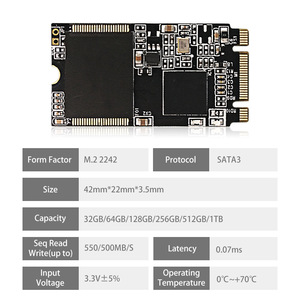 Unidad de Estado Sólido M.2 2242 Ngff Sata de 256 GB 512 GB, Suministro Directo de Fábrica, Soporte OEM Disponible - Product Image 2