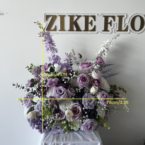 ZIKE Original Design Realistische Künstliche Seiden-Lila-Blumenkugel Hochzeitsdekoration & Zubehör Tischdekoration für Veranstaltungen - Product Image 2