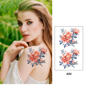 Miniature Flower Temporary <b>Tattoo</b> Sticker Waterproof Body Art <b>Paper</b> Decal for Children Party Decoration Festival Use - Product Image 1