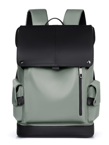 Custom Large Capacity PU Leather Zipper Laptop <b>Backpack</b> for Business Men College <b>Students</b> Waterproof Trendy USB Cover <b>Backpack</b> - Product Image 4