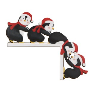 Nueva decoración navideña de pingüino para la esquina de la puerta, divertido adorno de Papá Noel y muñeco de nieve para la esquina de la puerta. - Product Image 5