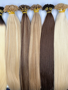 Extensiones de Cabello Humano con Punta Plana, Remy, Trama Única, Puntas Dobles, Aptas para Permanente, Todos los Colores, Rubio Claro - Product Image 3