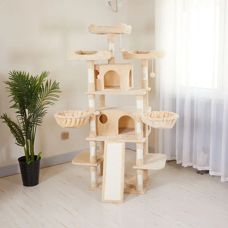 Nhà máy cung cấp kích thước lớn vật nuôi mèo leo cây mèo cây & scratcher chung cư nhà đồ chơi đa lớp vui vẻ nền tảng tháp nội thất