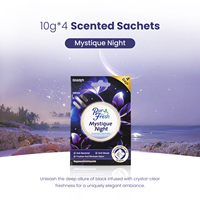 PurFresh Lot de 4 Sachets Parfumés Lavande Nuit Mystique Longue Durée Design Moderne pour Vêtements Anniversaire