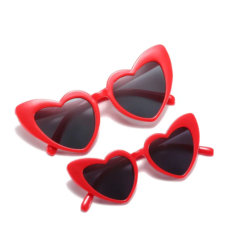 ZHIHENG QZ001 Kids mother daughter matching set shades mommy and me sunglasses fashion cute heart shaped sunglasses