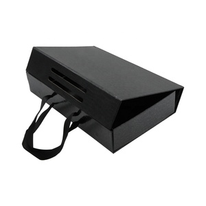 The holographic velvet clear lid big large magnet fold foldable wholesale rigid gift boxes with magnetic lid