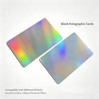 Carte de visite NFC en PVC holographique vierge personnalisée avec 1k motifs personnalisés imperméables pour hôtel, compatible avec diverses imprimantes