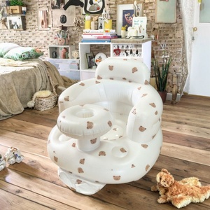 2025 Modern Infant Feeding Tray Chair Air Pump Kids' <b>Inflatable</b> Back Support <b>Sofa</b> Bear Head Print Babies' Seat for Toddlers - Product Image 6