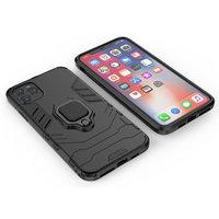 Vente chaude TPU + PC Anti-choc Cas Support Armure Noir Panthère Cas Pour iphone 15