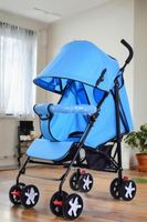 Poussette parapluie quatre roues de haute qualité et économique, ultra-légère, pour bébés de 3 mois et plus, avec positions assise et allongée, l'accessoire de marche indispensable.