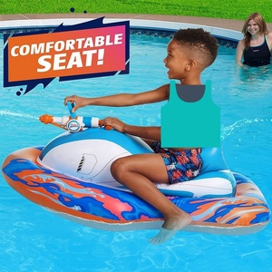 PVC Inflatable Motor Boat with Water Gun 0.25mm Thick 120*71*40 CM for Kids Playing Battle in Swimming <b>Pool</b> - Product Image 5
