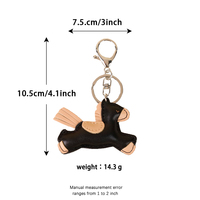 Breloque de sac Pegasus, personnalisable OEM & ODM, pendentif cheval ailé en PU cousu pastel pour sac à main, sac à dos, bagages, porte-clés