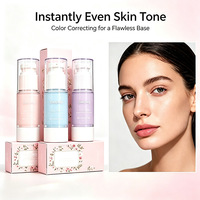 OAUMD Base de Maquillage Correctrice de Couleur 3 Couleurs Légère Hydratante Longue Durée Lotion Isolante 12 pièces/boîte