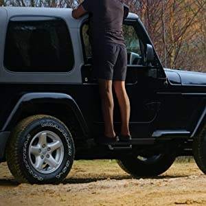 Marchepieds latéraux robustes en acier noir mat pour 4Runner Tacoma <span class=keywords><strong>Silverado</strong></span> RAM 1500 Accessoires pour camionnettes - Product Image 4