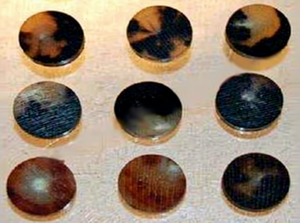 Perles rondes plates en corne naturelle, motif circulaire, style tendance, accessoires de vêtements, artisanat - Product Image 5
