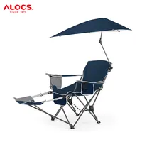 Alocs 조절 접이식 제로 중력, 발판 스토리지 포켓 비치 Recliners 야외 쿠션 캠핑 의자