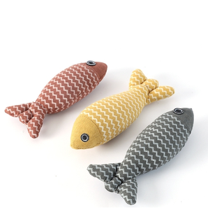 Simulasi mainan kucing ikan mainan mewah <span class=keywords><strong>Catnip</strong></span> menyenangkan mainan kucing Linen tahan gigitan gigi persediaan hewan peliharaan - Product Image 1
