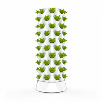 Tour hydroponique automatique sans terre à 10 niveaux, système de culture vertical avec pompe à eau, pots en filet et éponges pour légumes toute l'année