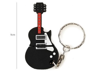 OEM ODM diseño personalizado PVC goma guitarra forma USB <span class=keywords><strong>Flash</strong></span> Drives 2,0 interfaz 32GB a 128GB Memory Stick para uso portátil - Product Image 4
