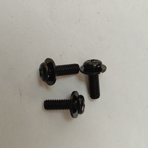 Boulon à tête cylindrique encastré en acier au carbone zingué noir M5 avec rondelle - Product Image 2