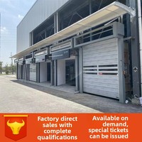 Puerta Rápida Enrollable de PVC a Medida, Puerta Automática con Sensor para Fábrica de Alimentos, Sellado Antipolvo para Taller