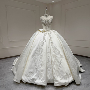 Xx66 Modern Princess Wedding Dress Luxury Handmade Lace <b>Crystal</b> Glitter Diamond Sequins Jancember - Product Image 2