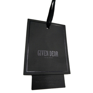 Đen giấy các tông treo thẻ và nhãn tùy chỉnh in lụa Màn hình tên thương hiệu logo hangtags - Product Image 3